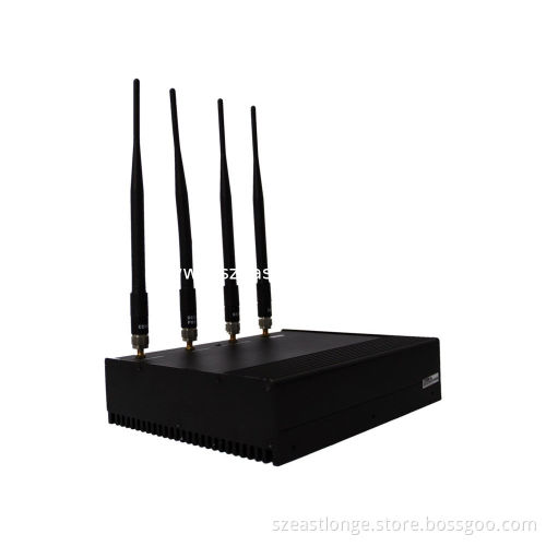 Indoor Cell Phone Signal Jammer Four Antenna With Heat Dissipation Est-808b